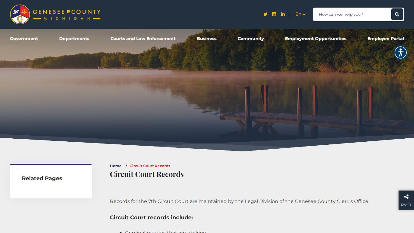 Circuit Court Records - Genesee County, MI