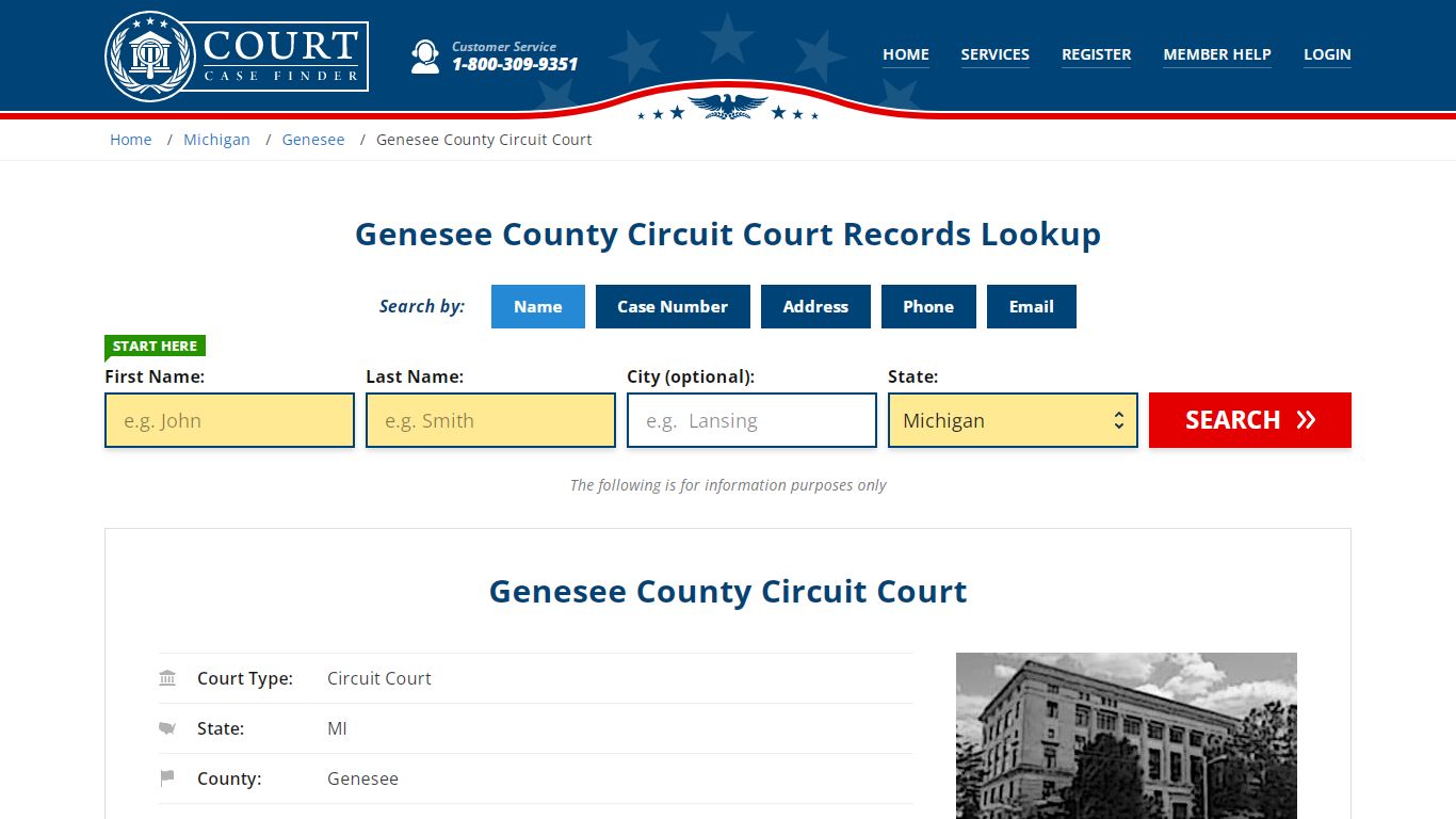 Genesee County Circuit Court Records Lookup - CourtCaseFinder.com