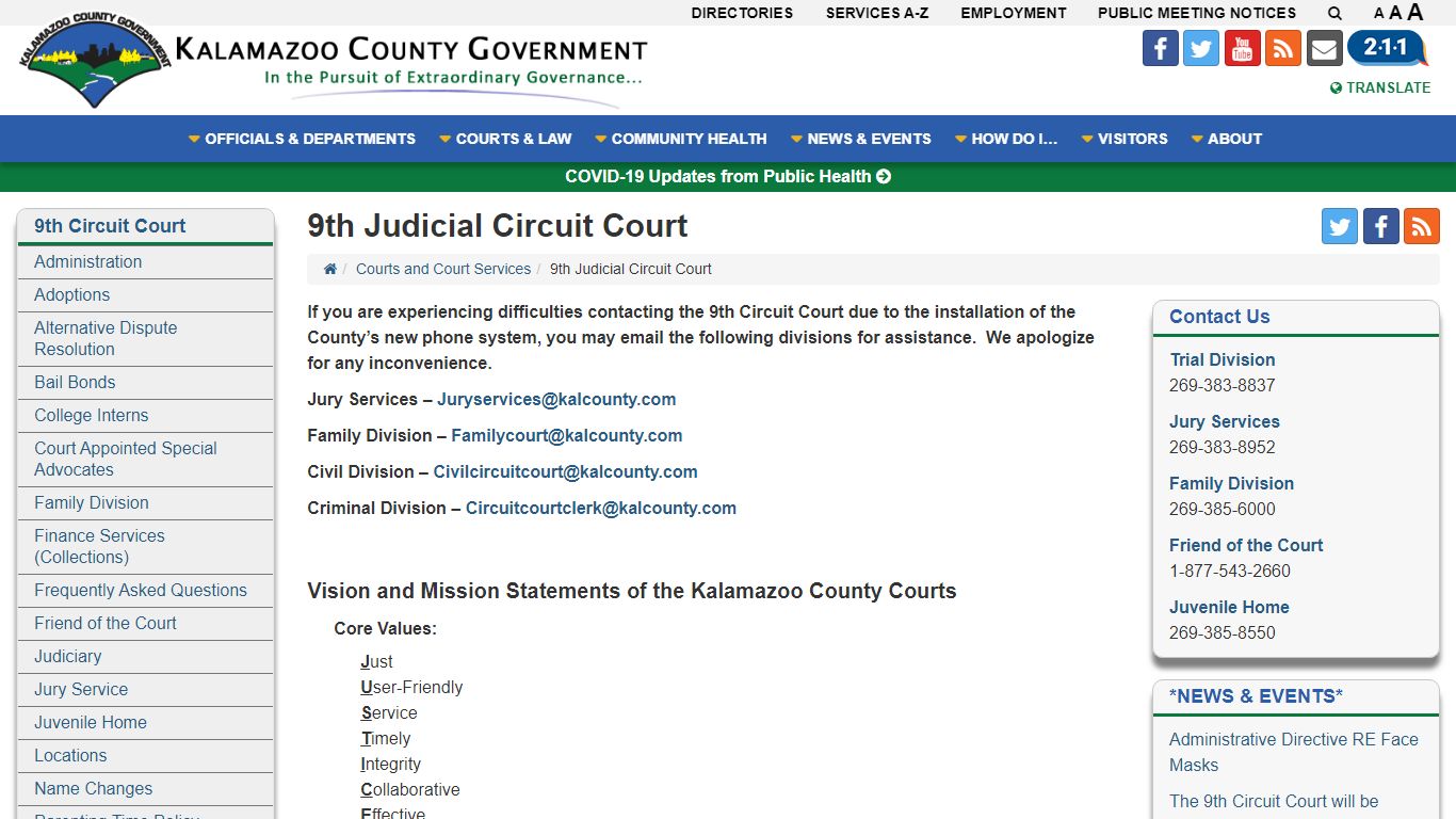 9th Judicial Circuit Court - Kalamazoo County, Michigan